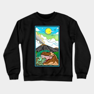 Dinosaur in Bromo Crewneck Sweatshirt